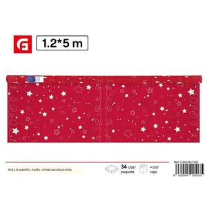 Christmas Red 1.2x5m Paper Tablecloth Roll Party Tableware & Table Decorations Accessory