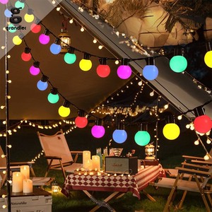 G50 LED Colorful Fairy String Lights Remote Control Outdoor Camping Tent Bulb Christmas Festoon Light