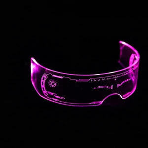 Cool Luminous Colorful LED Light up Glasses Glowing Neon Light Flashing Party Glasses for Nightclub DJ Dance Party Decor