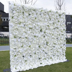 Detachable White Floral Wall for Wedding Ceremony Backdrops Artificial Realistic Flower Backdrop Arch