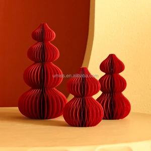 Eco-friendly Christmas tree Xmas Decorations paper ornaments with magnet Christmas ball for home decorations