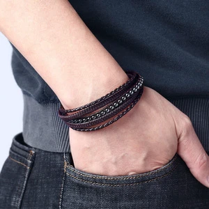 Slack Tiger Eye Bead Handcuff Domineer Magnetic Buckle Jewelry Handmade Beaded Bangles for Gifts