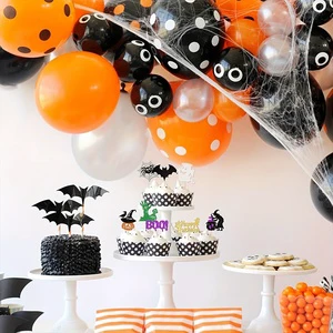 24pcs Pumpkin Rip Zombie Halloween Cake Decorations for Halloween Theme Birthday Party Cake Decorations Supplies