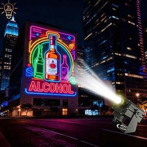 Custom Logo Gobo Moving Head Rotating Outdoor Uv Led Projector 405 Nm Building Laser Projection Laser Light Outdoor New Year