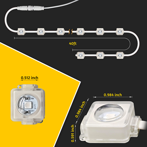 Outdoor Christmas Permanent LED Holiday Lights Music MIC Sync 18m DC24V LED Pixel Lighting ICRGB IP67 Smart Eaves Lights