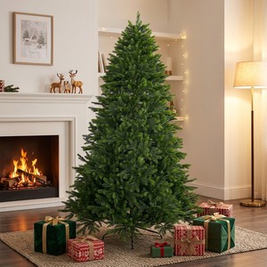 Direct Factory Manufacturer Wholesale Modern Realistic Full PE Tree Xmas Tree Artificial Christmas Tree With Metal Stand