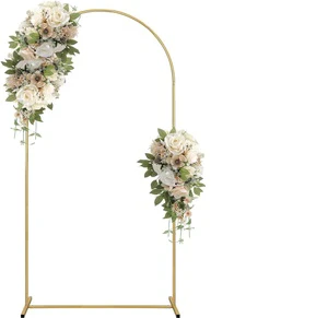 With Size 100x20x200 cm Wedding Arch Backdrop Stand Balloon Arched Background Frame Metal Support Set for Wedding, Birthday,
