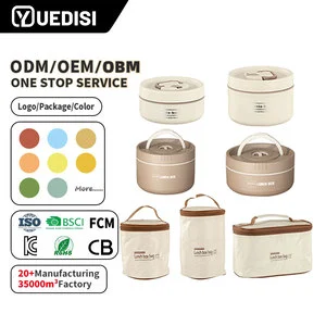 Yuedisi Wholesale Stackable 304 Stainless Steel Bento Box School Kids Thermal Insulated Lunch Box With Lunch Box Bag
