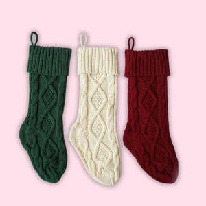 Christmas Knit Socks Stockings for Home Party High Quality Available Cable Hanging Decoration Wholesale Factory Made in Vietnam