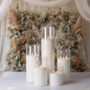 Matti's Wedding Reception Centerpieces Table Light Decorations Flower Centerpieces For Wedding Decoration And Led Candle