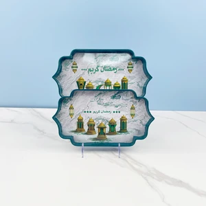 Superior Quality 100% Melamine Thicken Tray Middle East Melamine Serving Trays Custom Design Wholesale