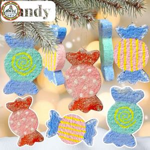 BINLU Handmade Big Candy Christmas Ornaments Customized Size High Quality Holiday Tree Decor for Home Candyland Style