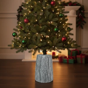 New Arrival Heavy Duty Outdoor Mgo+Metal Christmas Tree Stand/Holder/Plug Big Size Christmas Decorations