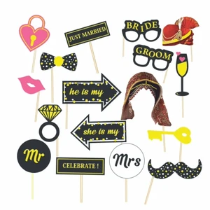 Glitter Wedding Party Props Decoration Set for Bridal Shower Engagement & Anniversary for Best Price