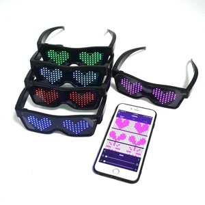 funny rave led glasses display led sunglasses USB led eye glasses