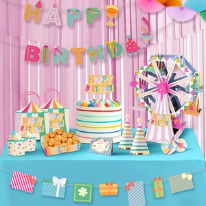 Xieli Birthday Party Kit Circus Theme Party Decoration Set