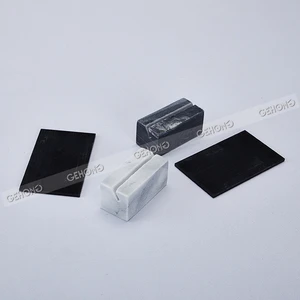 Marble Table Number Plate White/Black Stone Seat Marker Display Stand Heavy Base Easy Clean for Buffet Restaurant Hotel Banquet