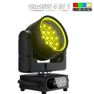 SHEHDS IP66 19x15W RGBL Moving Head Wash Waterproof DMX512 Zoom DJ Lights For Stage Wedding