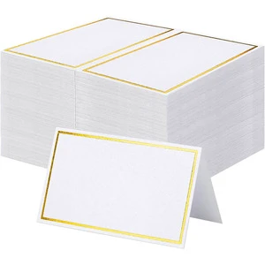 Gold Foil Edged Wedding Seating Cards Guest Name Place Cards Writable Table Cards Banquet Decor Ready to Ship
