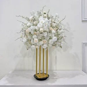 GNW Luxury Bridal Decoration Artificial Peony Flower Ball Table Centerpiece 70cm Silk Flowers Durable for Wedding & Party Use