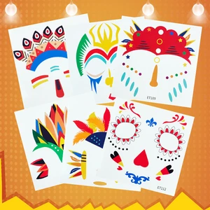 Five & Ten GMPC/Sedex/ISO/EUDR Custom Temporary Face Eye Tattoo Sticker Eyeliner Sticker Stage Performance Facial Color Sticker