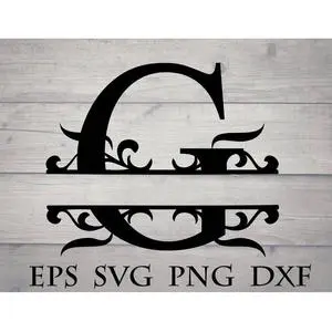 Personalised Monogram Letter G Wedding Wall Decor Customised Initial Design Aluminum Composite Black/White for Home Decor