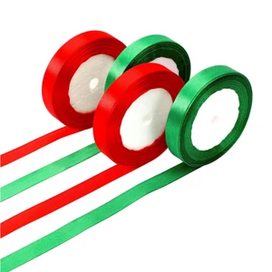 Wholesale Christmas Satin Ribbon 16mm Wide Holiday Craft Ribbon for Gift Wrapping and Decoration