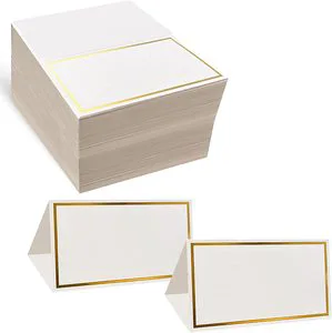 Factory Wholesale Hot Stamping Table Card Wedding Name Guest Seat Sign-in Card Party Blessing Card Wholesale