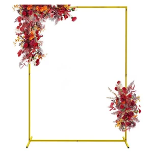 6.6x5 FT Gold Square Metal Balloon Arch Stand Birthday Party Supplies Photo Booth Background Wedding Arch Backdrop Stand