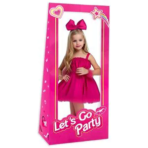 Popular Life-Size Pink Cardboard Photo Props for Girls' Birthday Parties Cross-Border E-Commerce Made of Durable Plastic