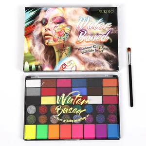 42 Colors Kids Halloween Face Paint Kit Non Toxic Plant Based Washable Matte Body Art Pigment Set For Party Carnival Cosplay