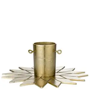 Fashionable Religious Festival Star Christmas Tree Stand 47cm W X 20cm H Brass Finished Iron Steel Stand and Accessories