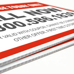 Cheap Material Outdoor Corflute Core Flute Corrugated Plastic Board Coroplast Billboard Real Estate Campaign Bandit Yard Sign