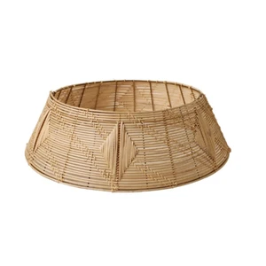 Newest Design Natural Rattan Christmas Tree Stand Accessories Wholesale Holiday Seasonal Items From Vietnam Factory Nice Price