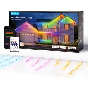 9.5M Smart Icicle Lights Christmas Outdoor Decorative Light String RGBIC Smart LED Lights