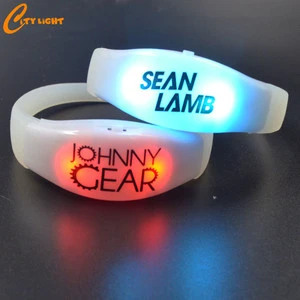 2019 Hot New Products Light up Novelties Music Led Flashing Bracelet
