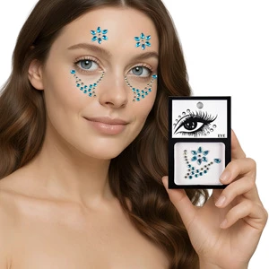 Rhinestone Festival Eyeliner Face Bindi Decorations Jewels Body Glitter Crystal Sticker for Women Kids Halloween Prank Makeup