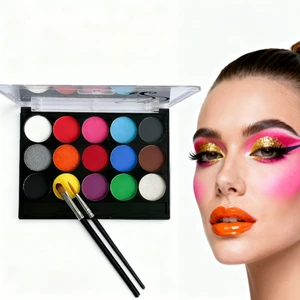 All Purpose Water Soluble Face Painting Palette Vivid Pigments for Stage Drama Character Cosplay Halloween Horror Effects