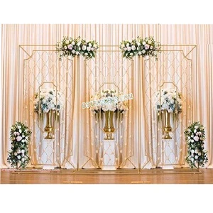 Prominent Modern Candle Wall Wedding Backdrop Decor Portable Metal Customizable Size & Color Wedding Stage Panel USA Event Decor