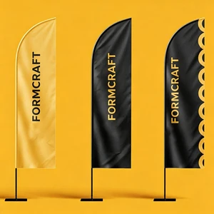 Promotional Custom Sublimation Flags Advertising Feather Teardrop Flag Beach Flags