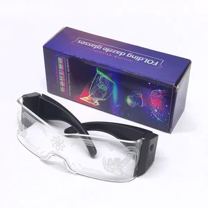 NEW Products Party Sunglasses LED Light Glasses up Colorful Folding Glasses Acrylic Technology Protective Glasses