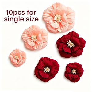 10 Pcs Romantic Style Reusable 3D Handmade Paper Flowers Wall Decor Floral Backdrop Wedding Bridal Shower Party Birthday