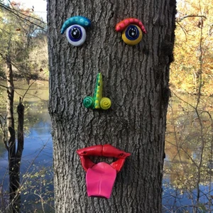 WBG Customized Colorful Sturdy Funny Outdoor Garden Tree Faces Decor for Outdoor & Garden Decoration