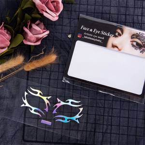 Hot Sales Laser Face and Eye Temporary Tattoo 24Styles Masquerade Cosplay OEM ODM Holographic Stickers