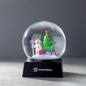 OEM/ODM Brand Snow Globe Custom ABS Resin IP Ornament Decoration Crystal Globe Water Ball For Gift