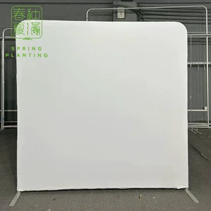 Custom Wedding Backdrop With Stand Photo Booth Props Tension Fabric Display Portable Backdrop For Trade Show Advertising