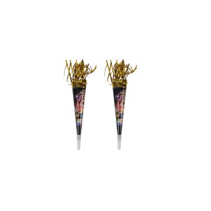 New Year 2 PK Horn 11.6 Inch Plastic Novelty Style