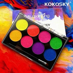 Non Toxic Natural Plant Water-Based Face Painting Kits for Children & Adults Safe to Use with Soap Water Party School Activities