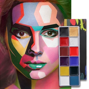 High Pigment Party Festival Makeup Body Face Painting Kit Professional Body Painting Supplies Halloween Face Paint Palette