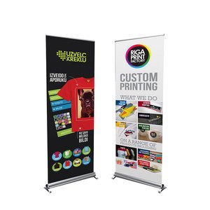 High Quality Customized Indoor Outdoor Silk Fabric Banner with Pole,roll up Banner Material,stand Roll up Banner
